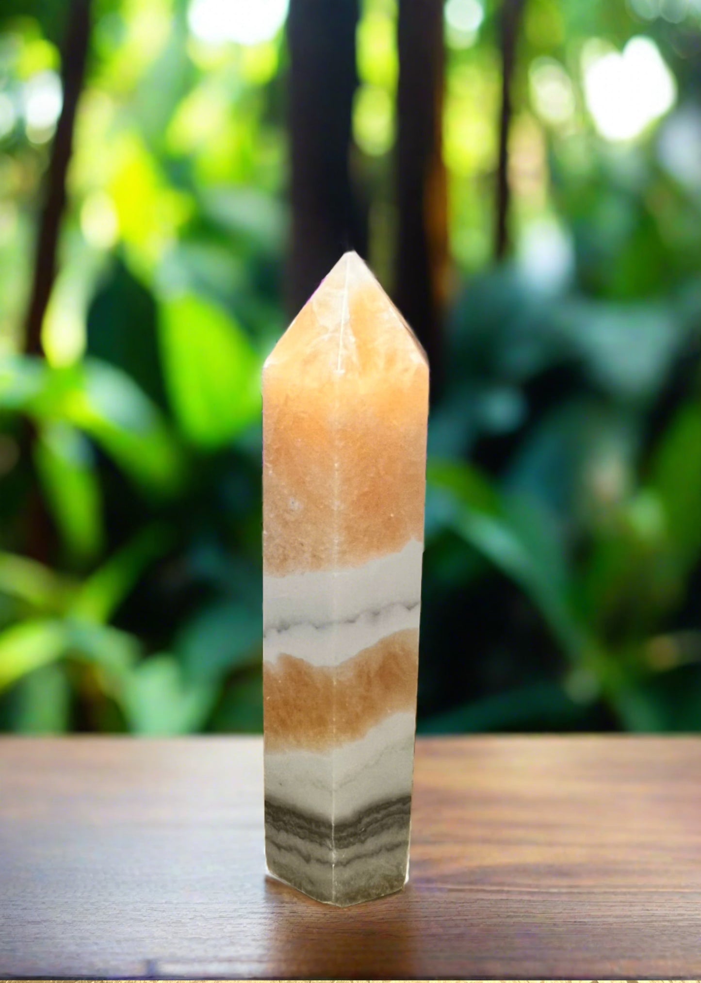 Banded Orange Calcite Tower