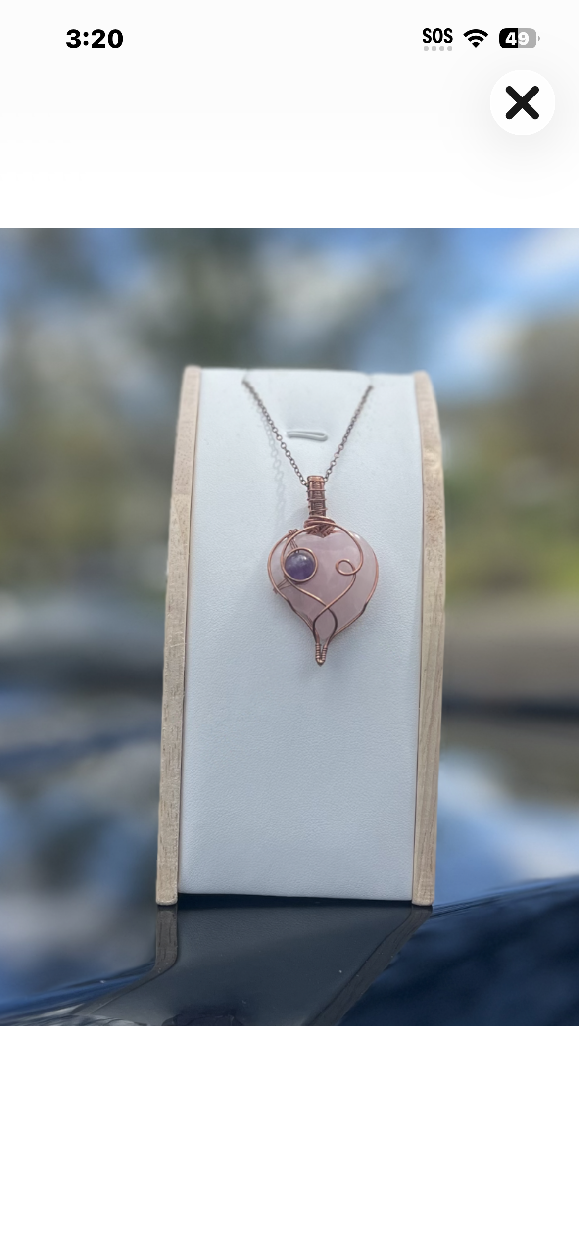 Rose Quartz with Amethyst Bead