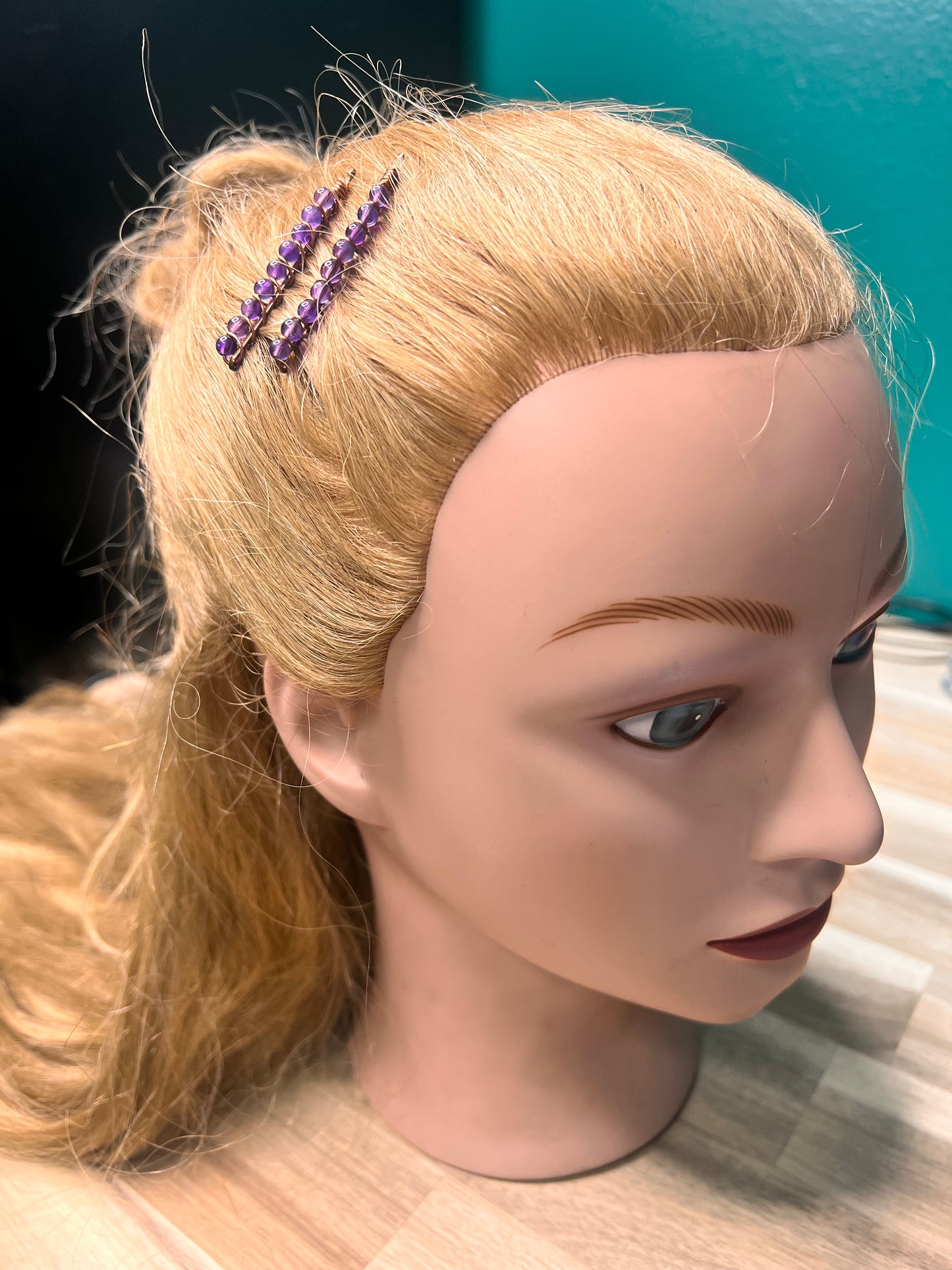 Amethyst Hair Pins