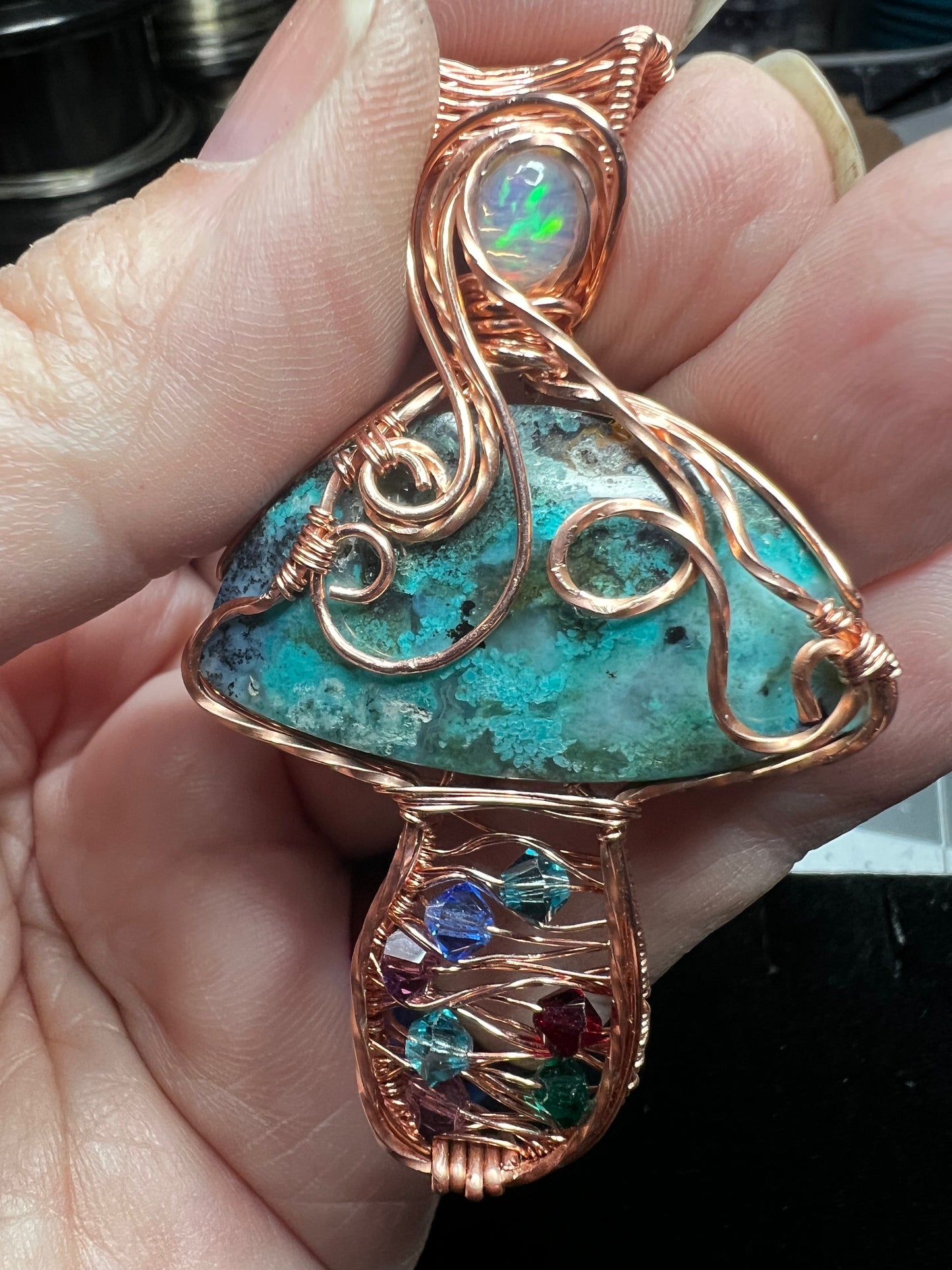 Chrysocolla Mushroom