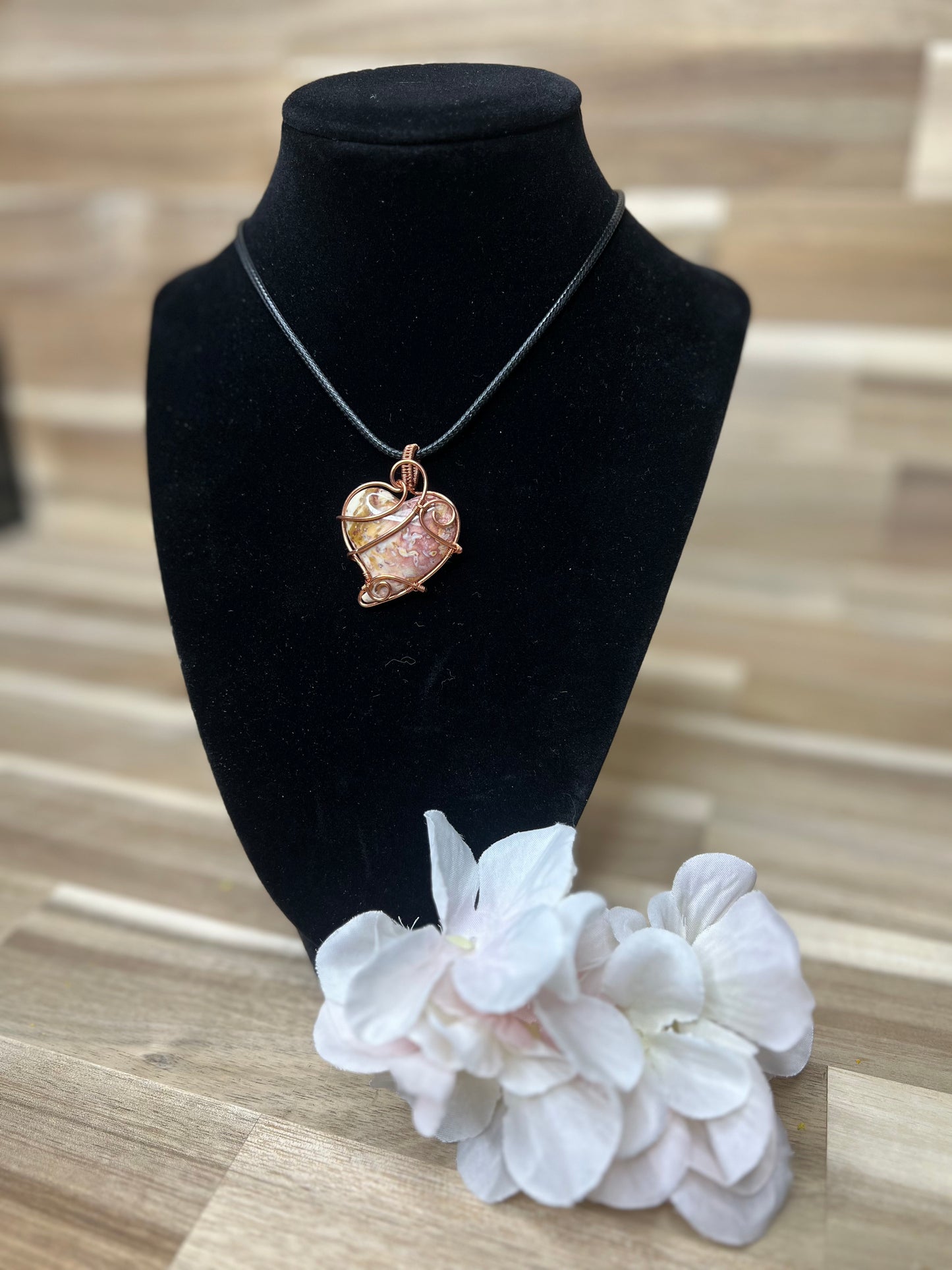 Red Moss Agate Heart pendant