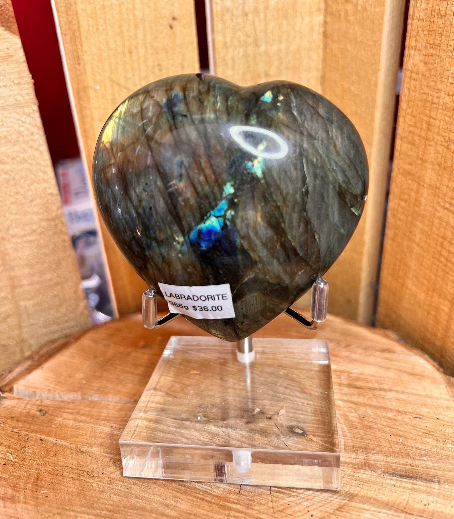 Labradorite Heart