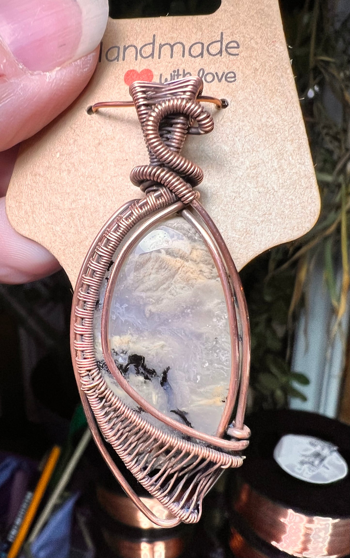 Feather Agate Pendant