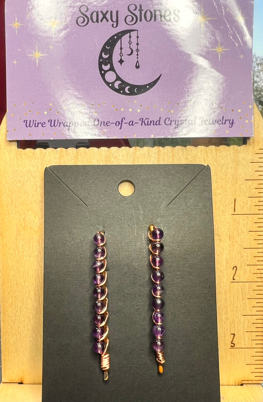 Amethyst Hair Pins