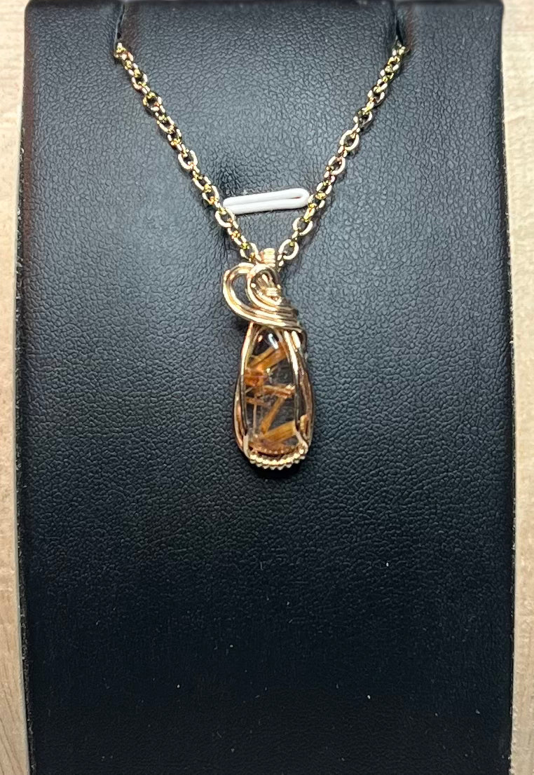 Golden Rutile Quartz Necklace