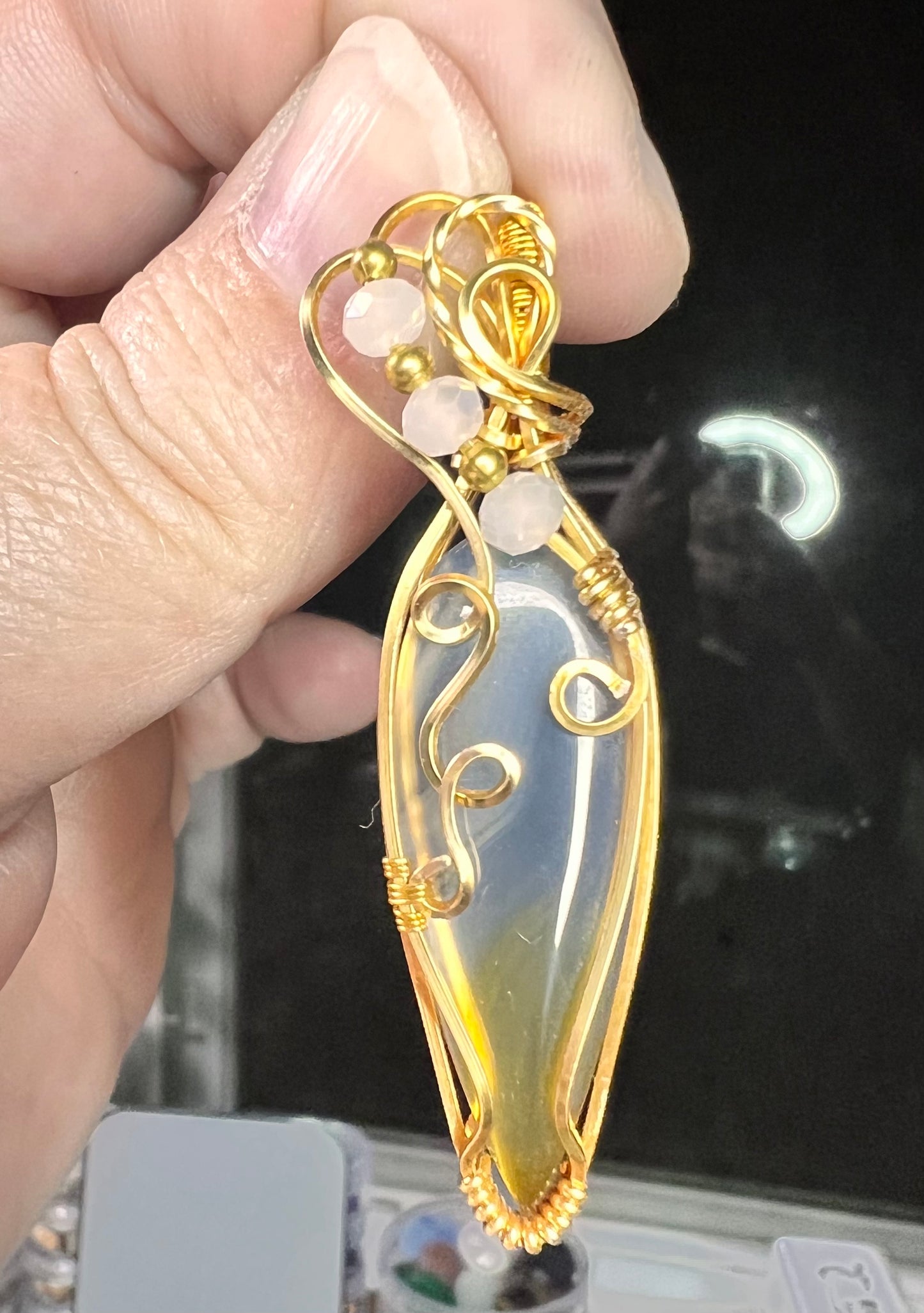 Iris Agate Tear Drop