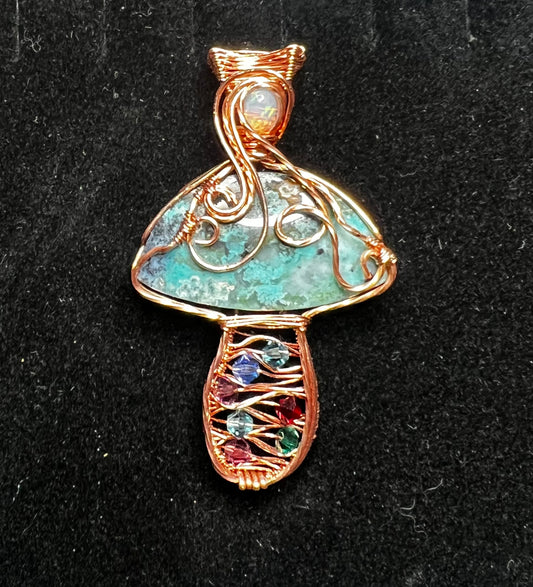 Chrysocolla Mushroom
