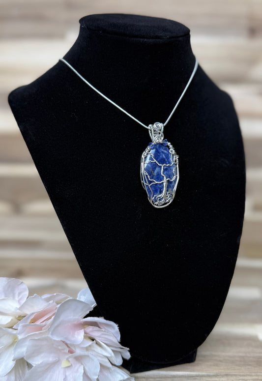 Sodalite Tree of Life Pendant