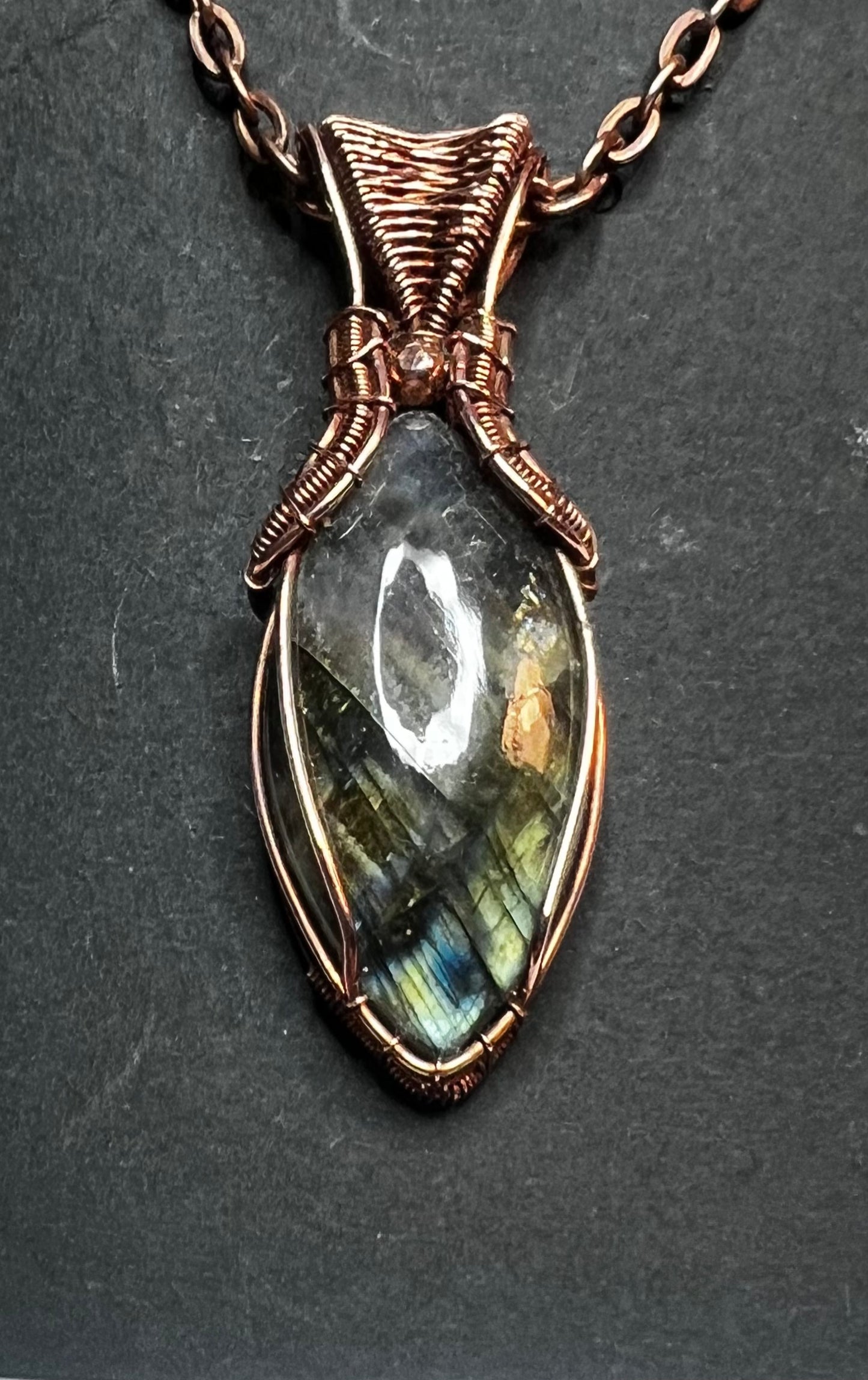 Labradorite Tear Drop Necklace