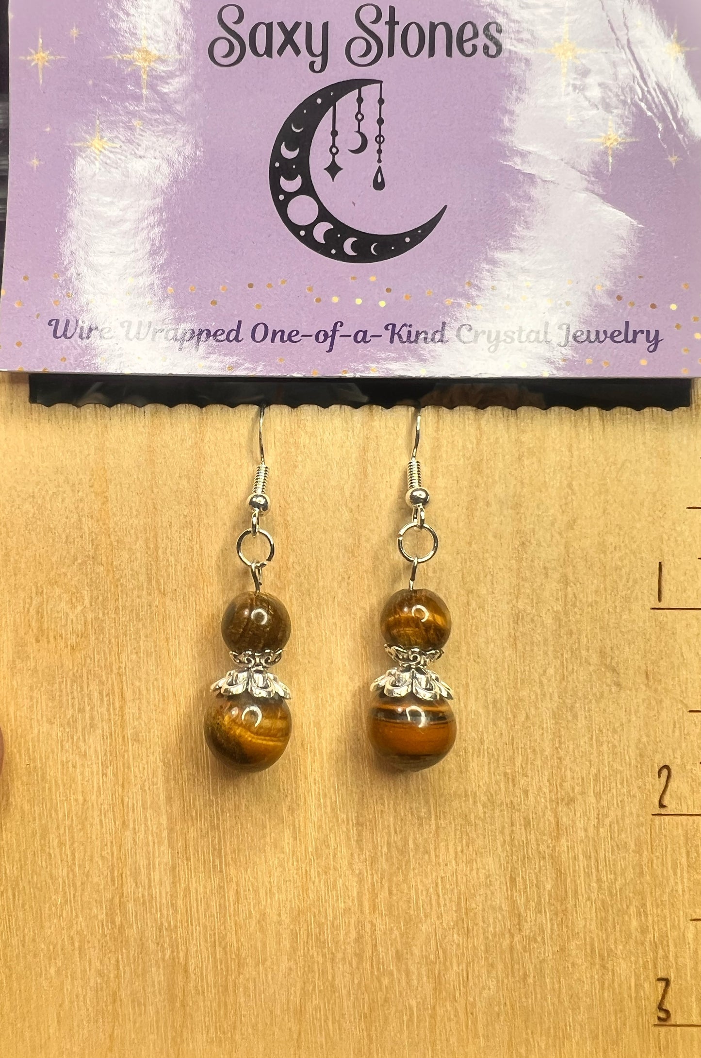 Tiger Eye Bead Earrings