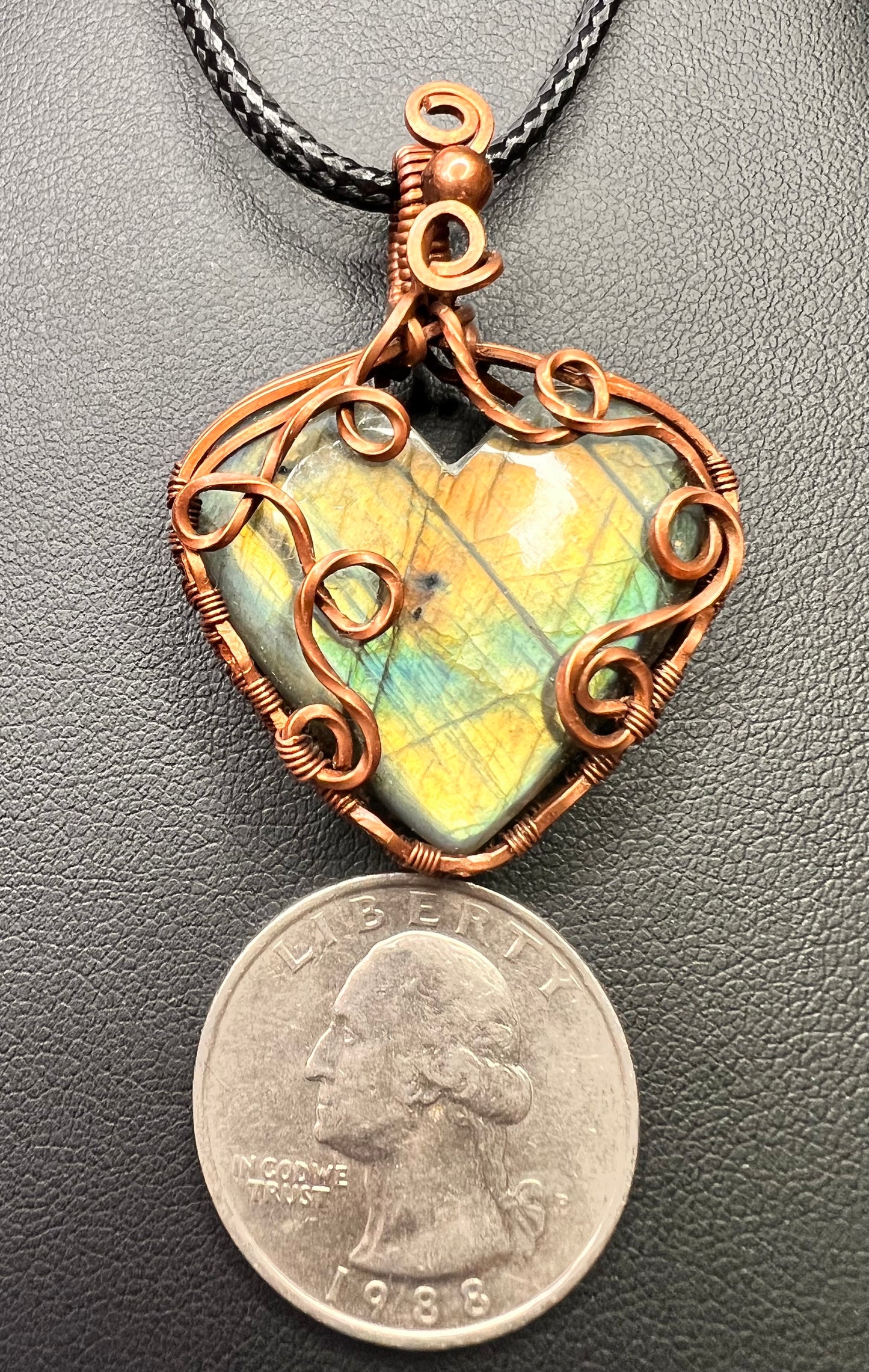 Labradorite Heart Pendant