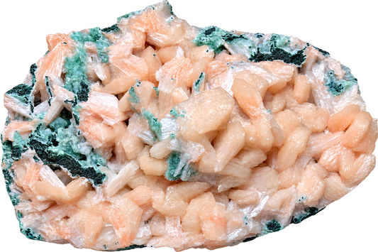 Peach Stilbite with Zeolite