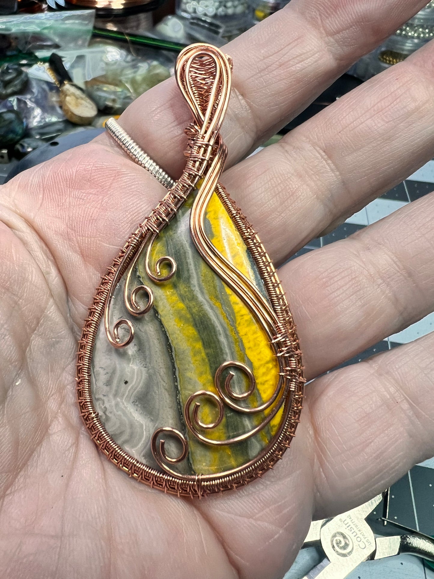 Bumblebee Jasper Pendant