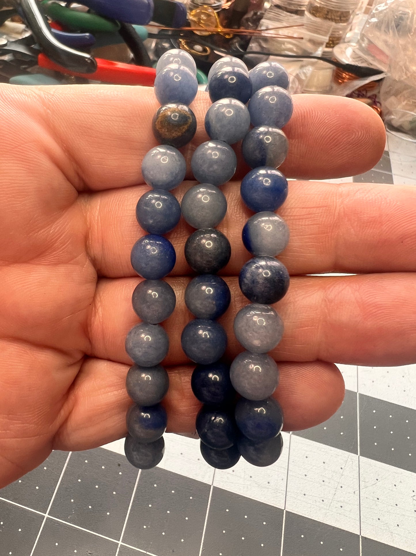 Blue Aventurine Beaded Bracelet