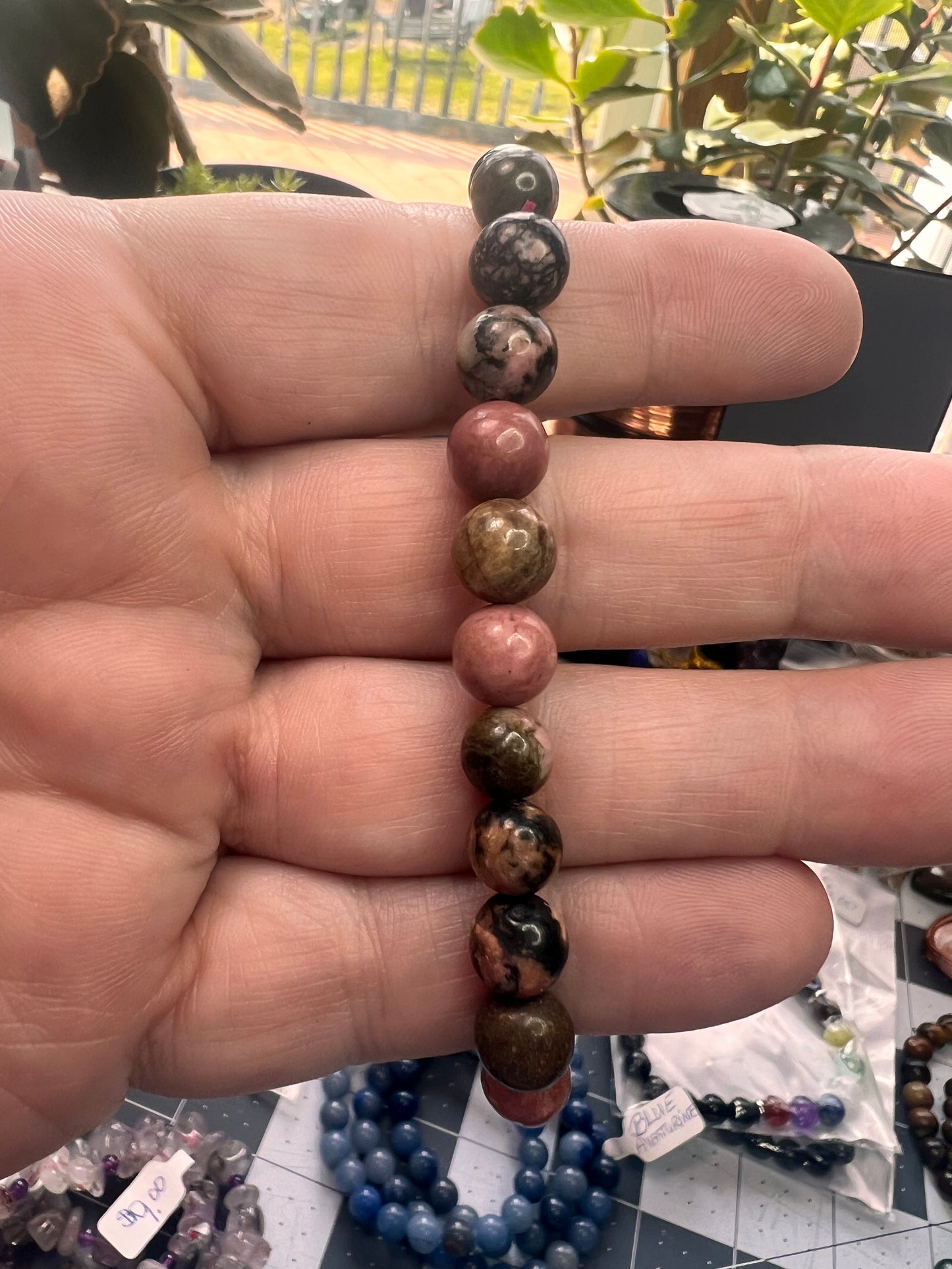 Rhodonite Beaded Bracelet