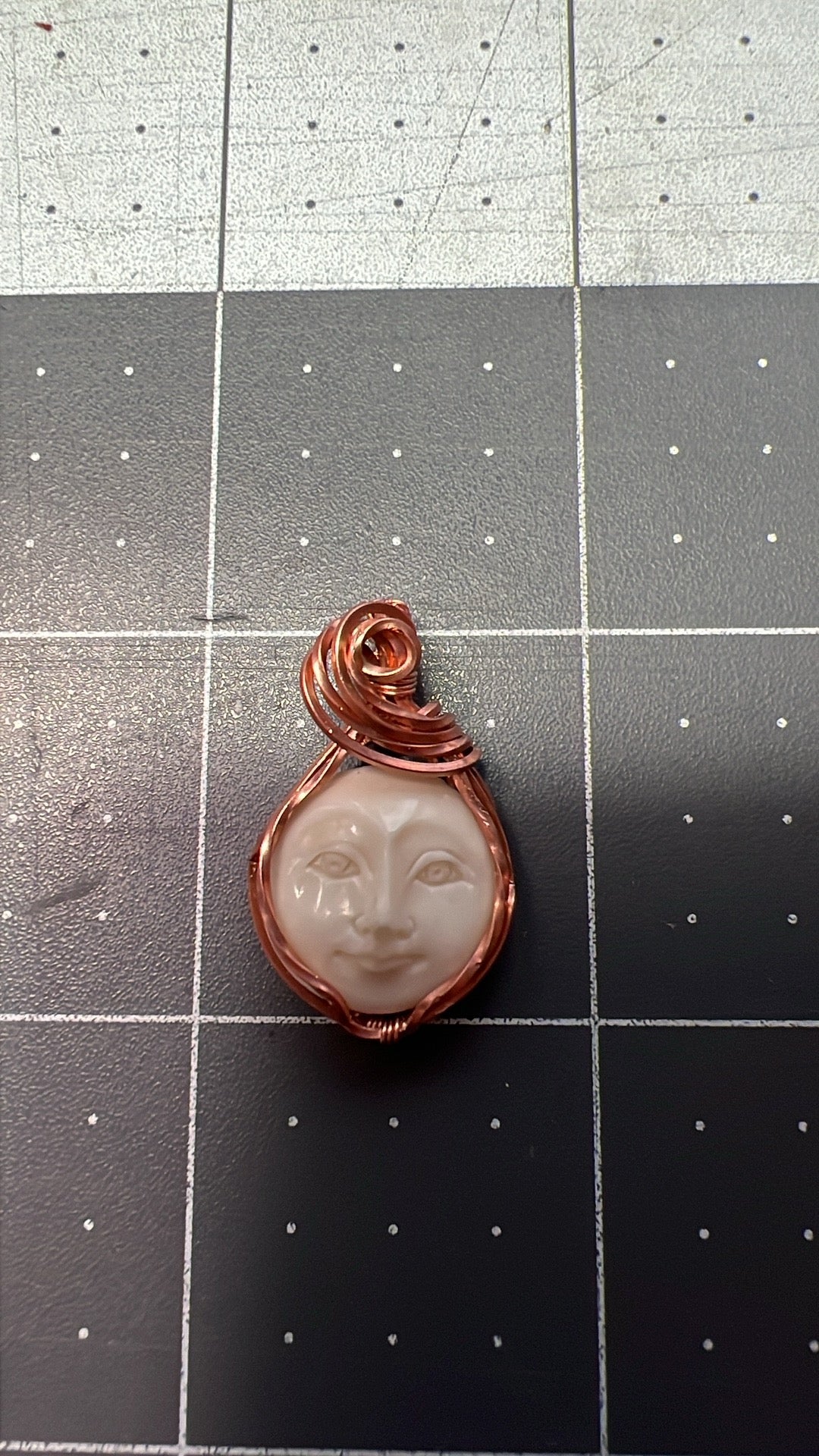 Bone Moon Face Earrings