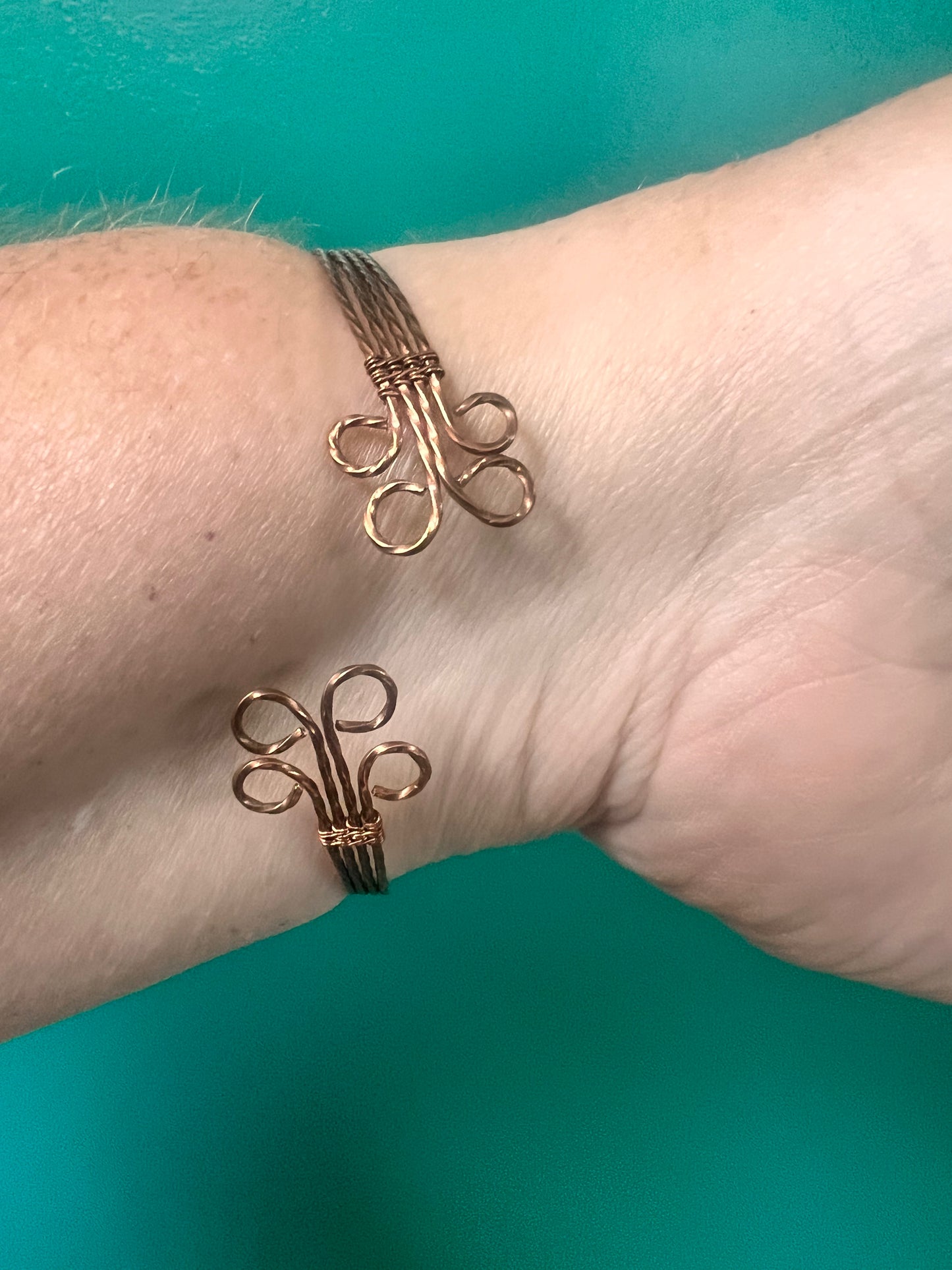 Amethyst/Copper Bangle