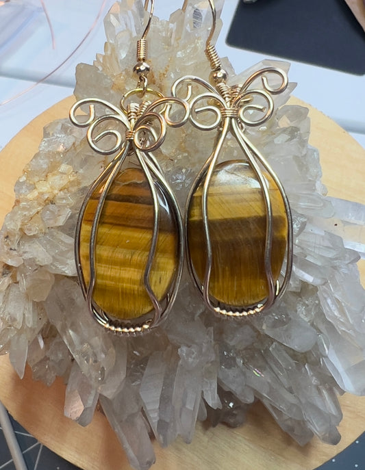 Tiger Eye Earrings