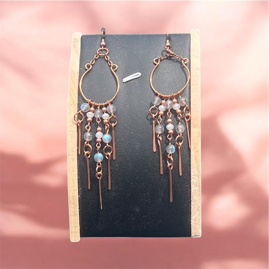 Labradorite/ Moonstone Earrings