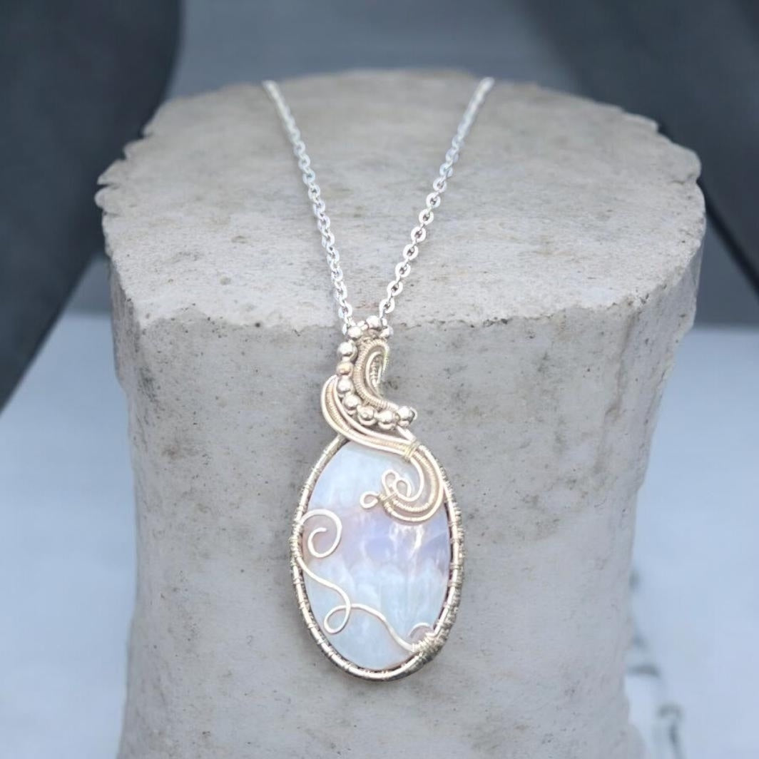 Seam Agate Pendant - Sterling Silver