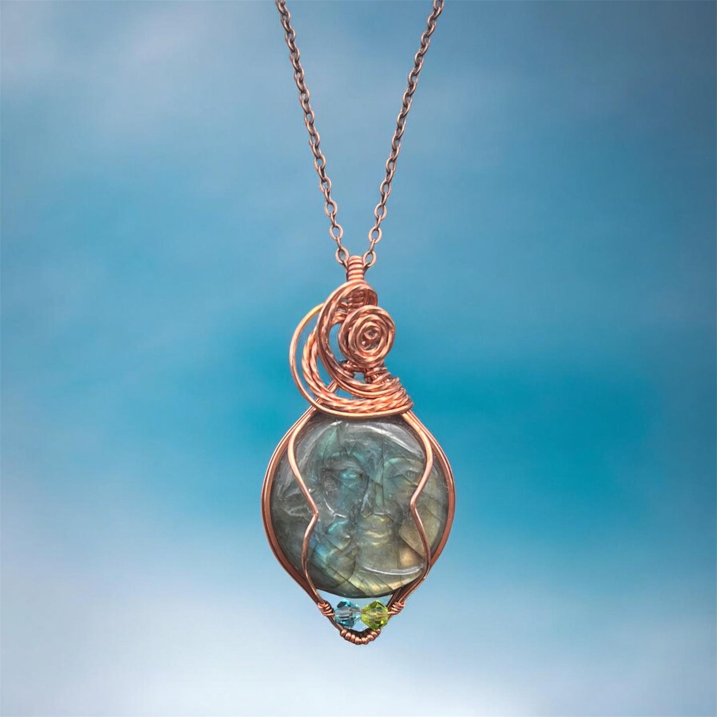 Labradorite Sun/Moon Pendant