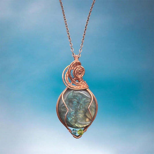 Labradorite Sun/Moon Pendant