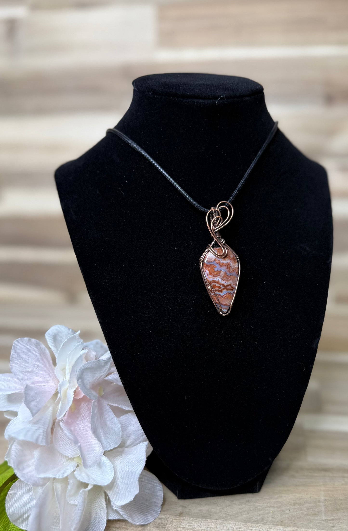 Red Lace Agate Pendant
