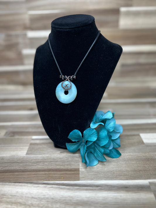 Amazonite Donut Pendant