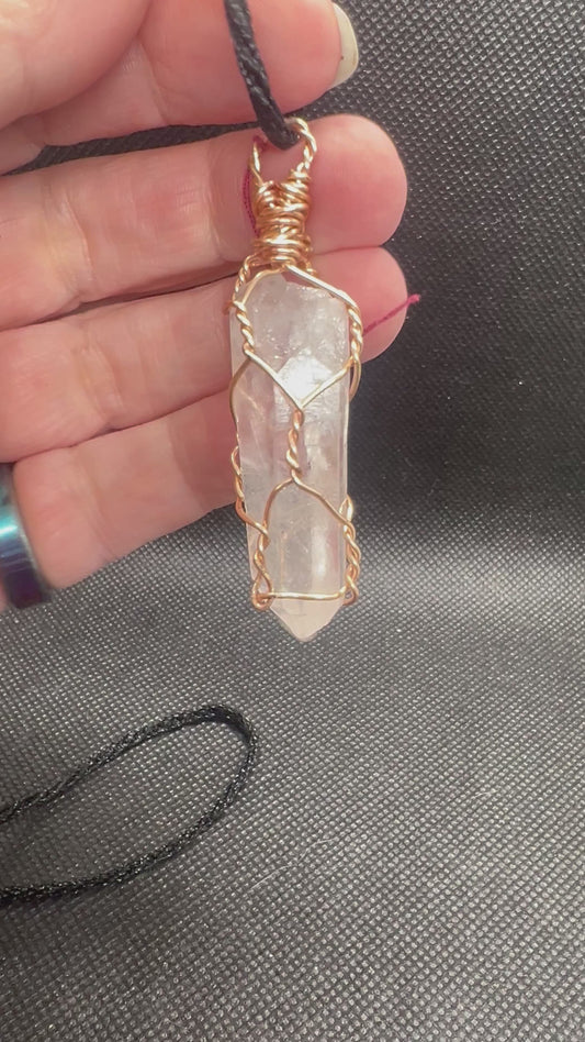 Clear Quartz Point Necklace