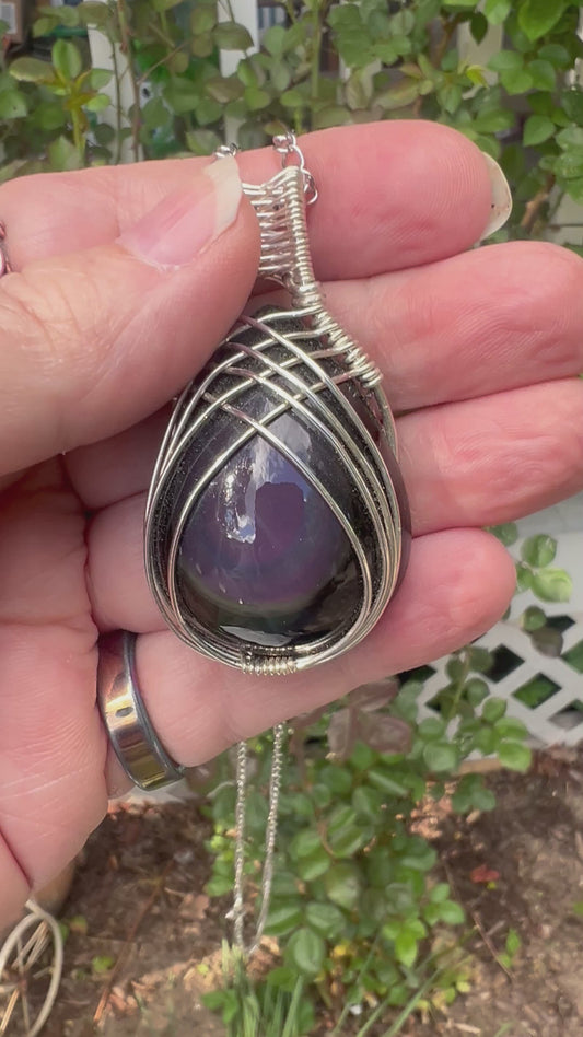 Rainbow Obsidian Pendant